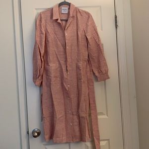 Sartoria Femina Red linen wrap dress